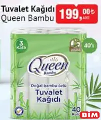 QUEEN BAMBU TUVALET KAĞIDI 40'LI